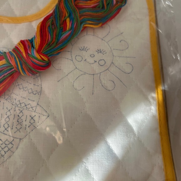 Bucilla Creative Needlepoint Set of 2 Large Quilted Bibs Kit #1848 New - Picture 10 of 12